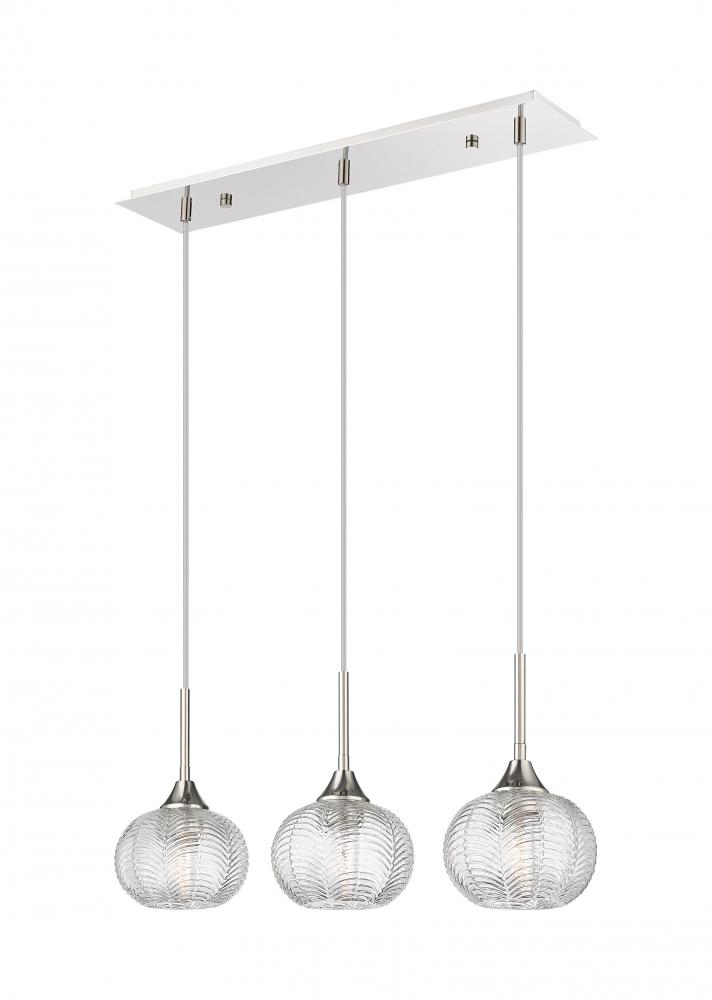 Berkshire - 3 Light - 28 inch - Polished Nickel - Cord Hung - Island Light