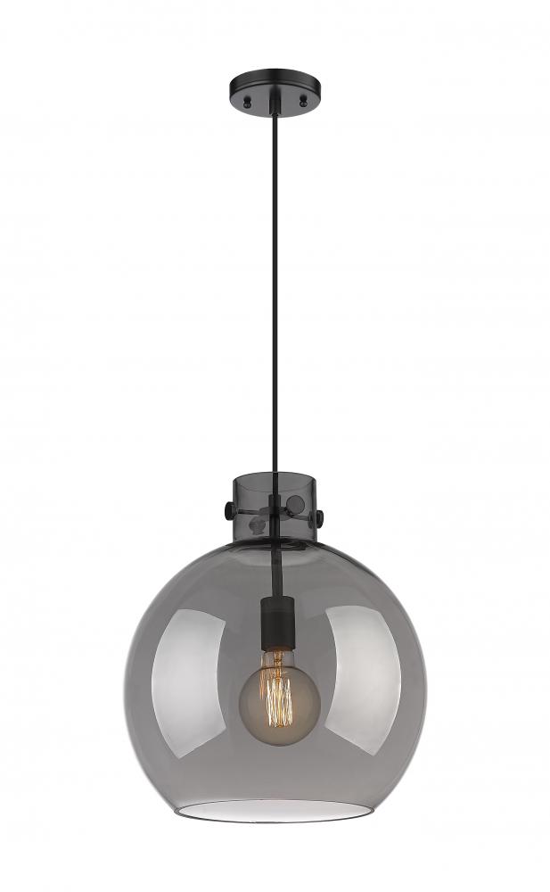 Newton Sphere - 1 Light - 14 inch - Matte Black - Cord hung - Pendant