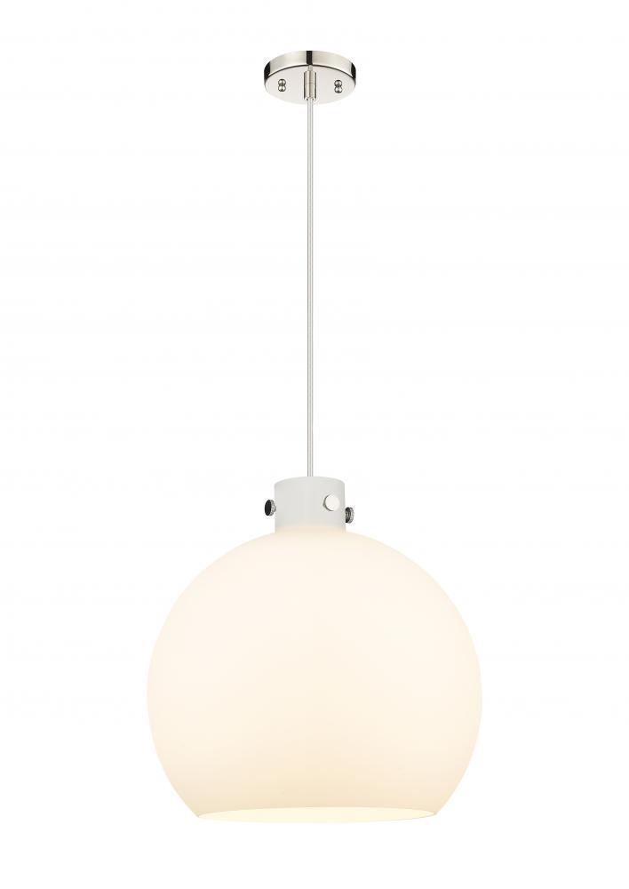 Newton Sphere - 1 Light - 18 inch - Polished Nickel - Cord hung - Pendant
