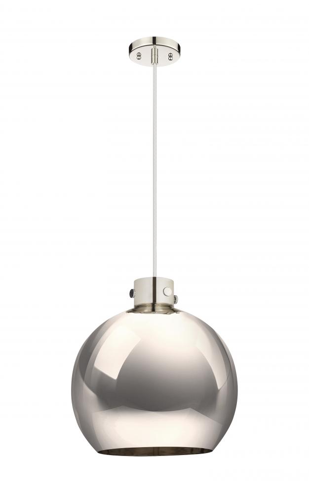 Newton Sphere - 1 Light - 16 inch - Polished Nickel - Cord hung - Pendant