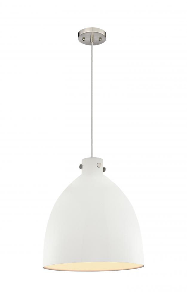 Newton Sphere - 1 Light - 18 inch - Satin Nickel - Cord hung - Pendant