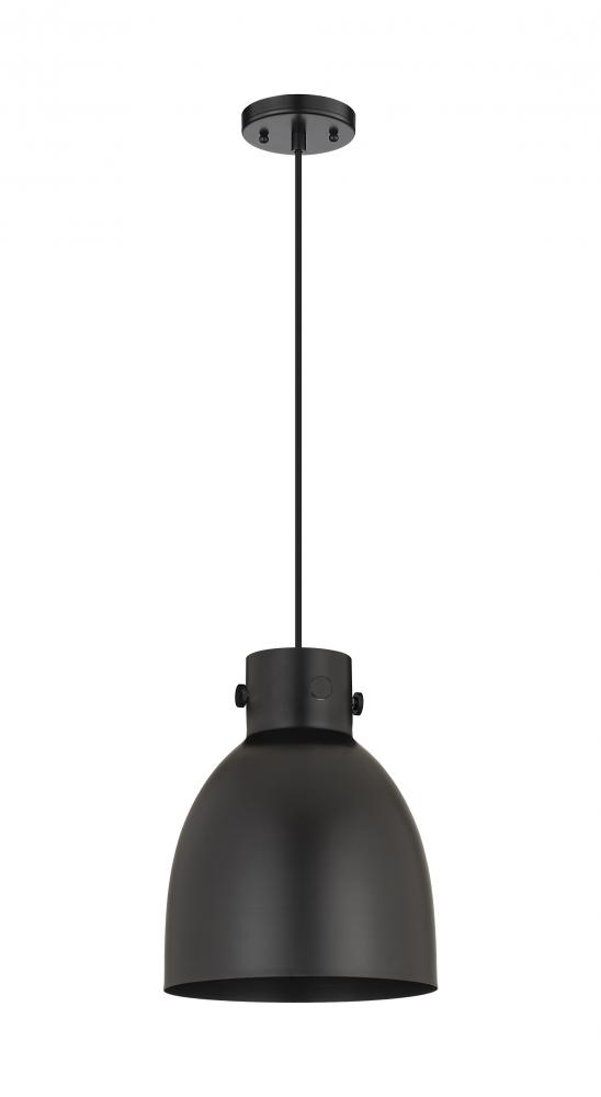 Newton Sphere - 1 Light - 10 inch - Matte Black - Cord hung - Pendant