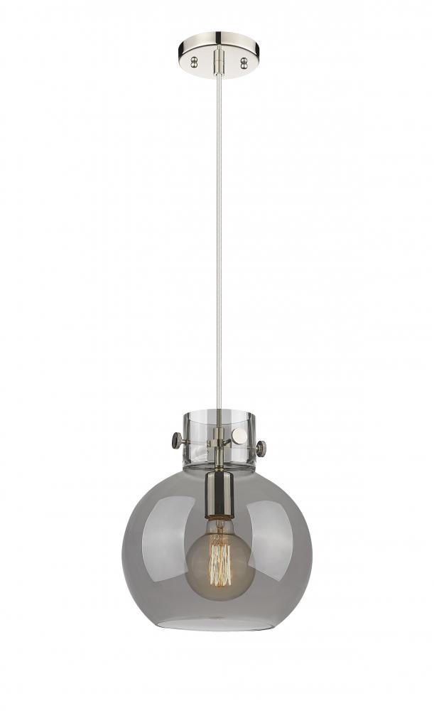 Newton Sphere - 1 Light - 10 inch - Polished Nickel - Cord hung - Mini Pendant