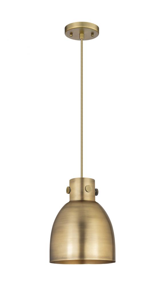 Newton Sphere - 1 Light - 8 inch - Brushed Brass - Cord hung - Pendant