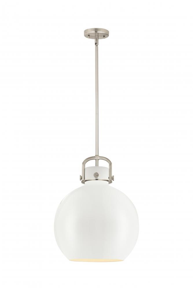 Newton Sphere - 1 Light - 14 inch - Satin Nickel - Multi Pendant