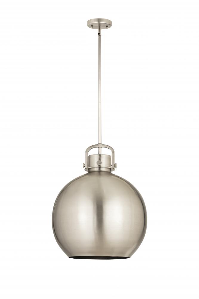 Newton Sphere - 1 Light - 16 inch - Satin Nickel - Multi Pendant