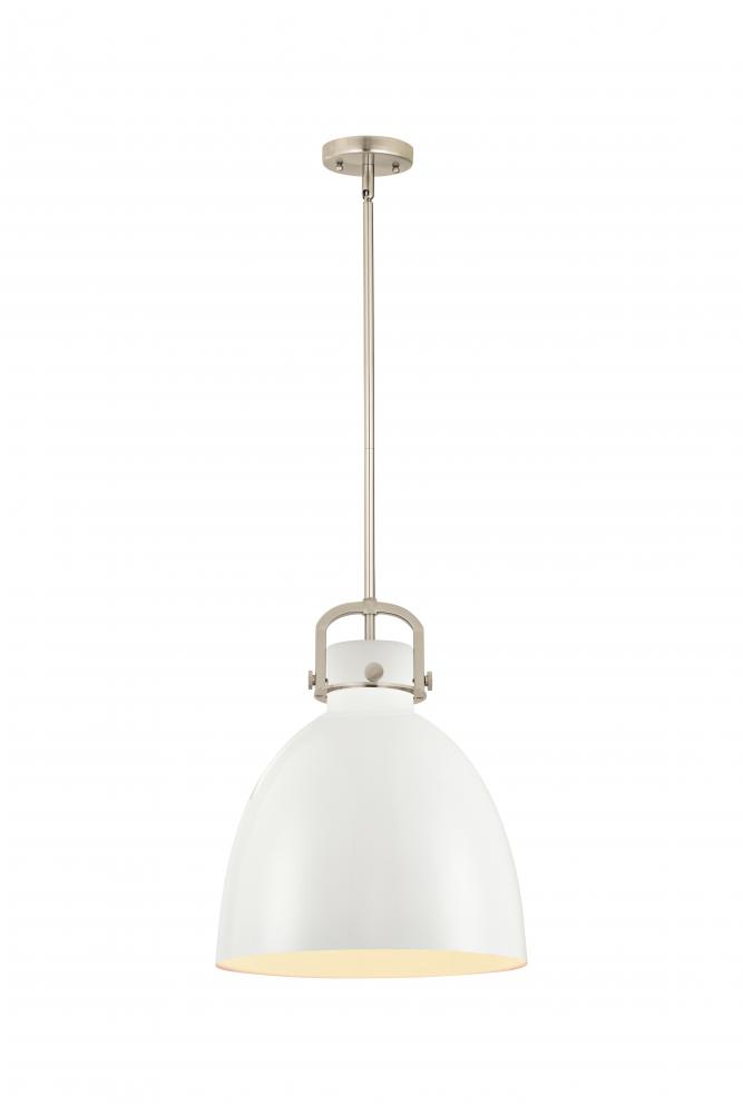 Newton Sphere - 1 Light - 14 inch - Satin Nickel - Multi Pendant