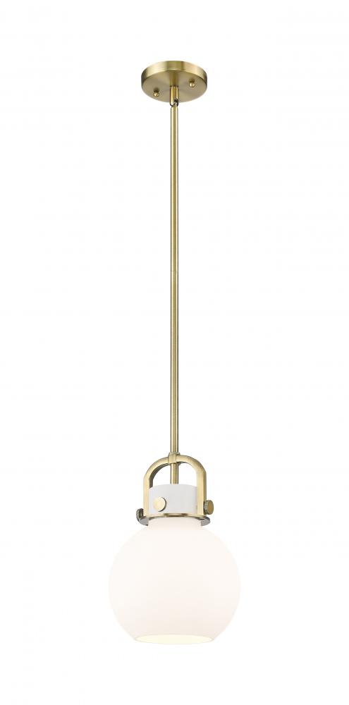 Newton Sphere - 1 Light - 8 inch - Brushed Brass - Mini Pendant