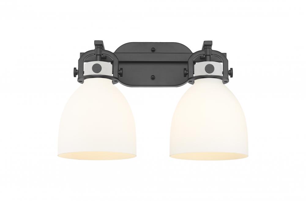 Newton Bell - 2 Light - 17 inch - Matte Black - Bath Vanity Light