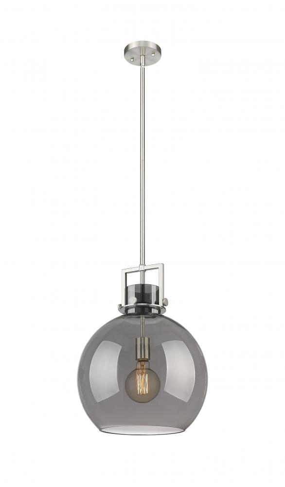 Newton Sphere - 1 Light - 14 inch - Satin Nickel - Pendant