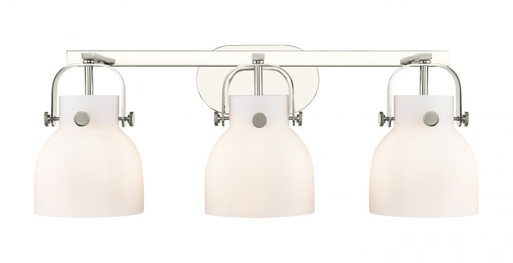 Pilaster II Bell - 3 Light - 27 inch - Polished Nickel - Bath Vanity Light