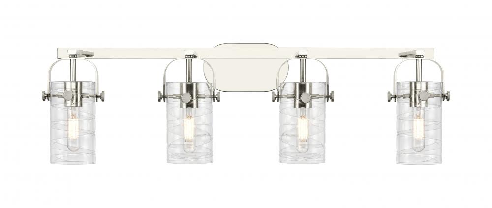 Pilaster II Cylinder - 4 Light - 35 inch - Polished Nickel - Bath Vanity Light