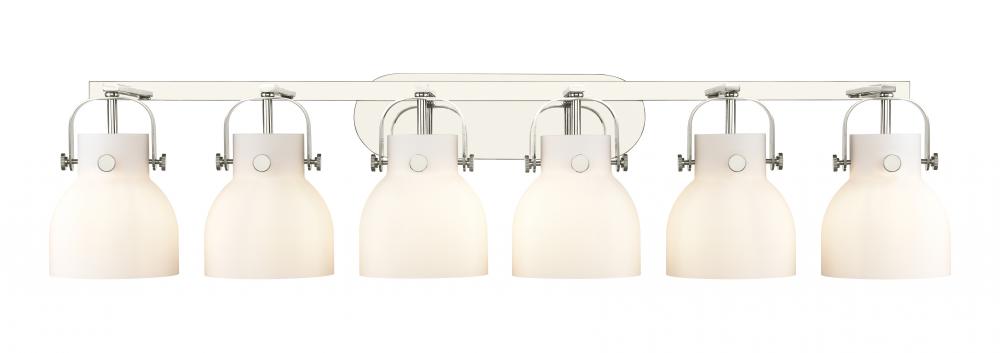 Pilaster II Bell - 6 Light - 46 inch - Polished Nickel - Bath Vanity Light