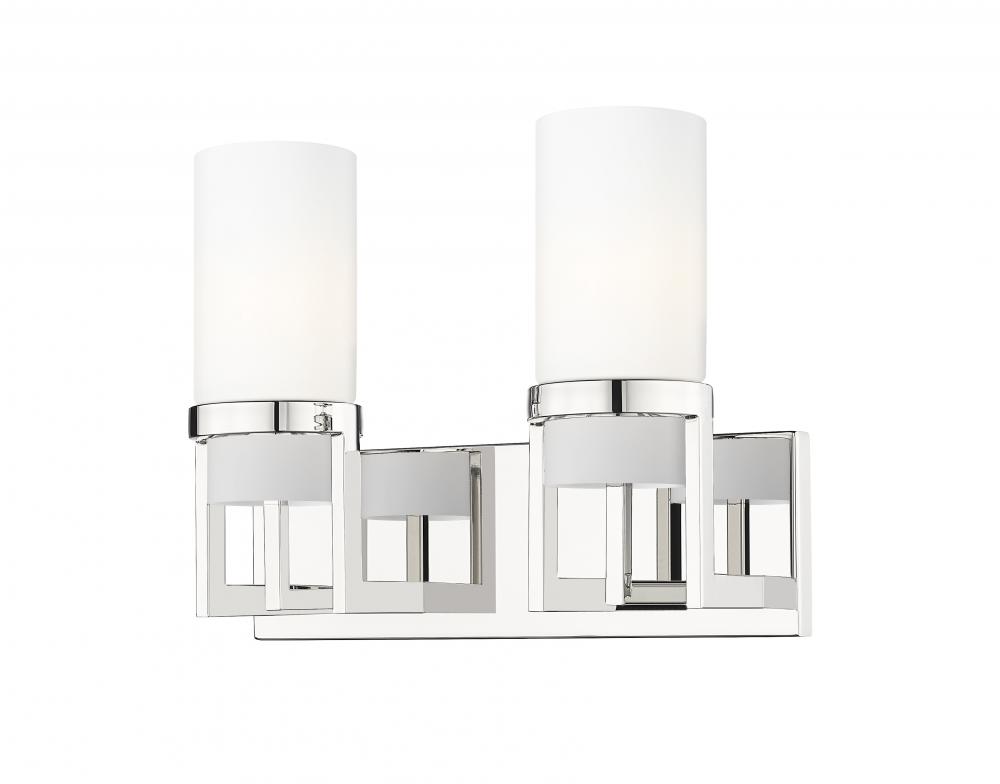 Utopia - 2 Light - 15 inch - Polished Nickel - Bath Vanity Light