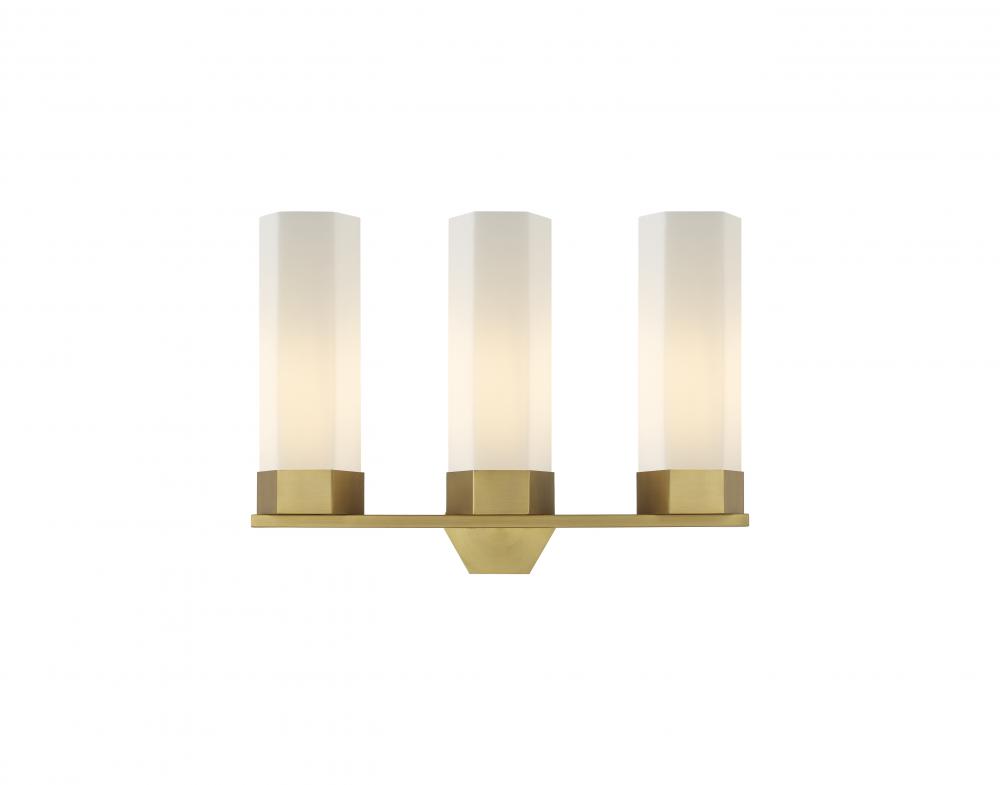 Claverack - 3 Light - 22 inch - Brushed Brass - Bath Vanity Light