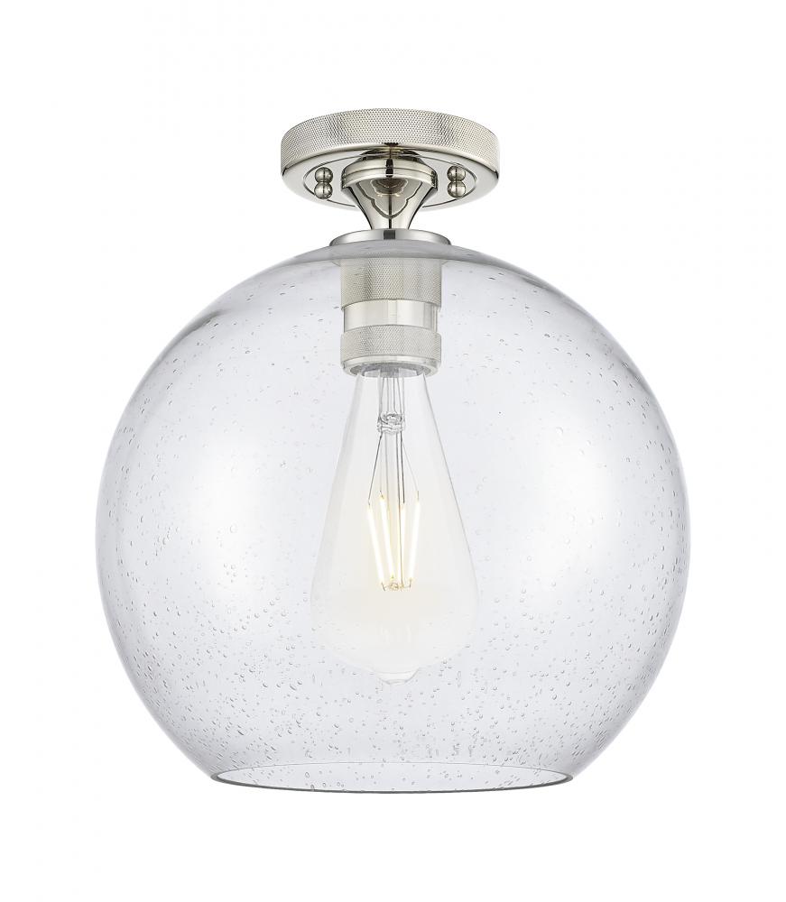 Crown Point - 1 Light - 10 inch - Polished Nickel - Flush Mount