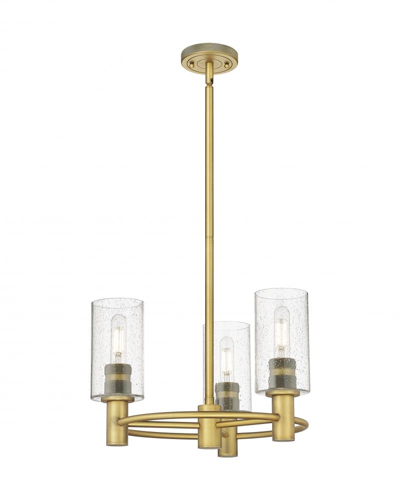Crown Point - 3 Light - 18 inch - Brushed Brass - Pendant