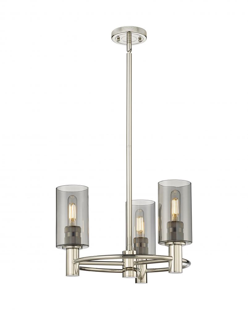 Crown Point - 3 Light - 18 inch - Polished Nickel - Pendant