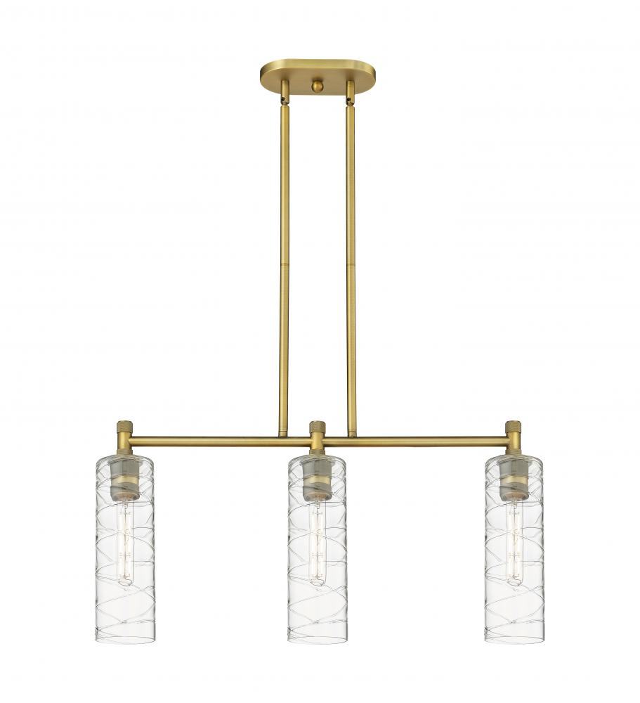Crown Point - 3 Light - 31 inch - Brushed Brass - Island Light