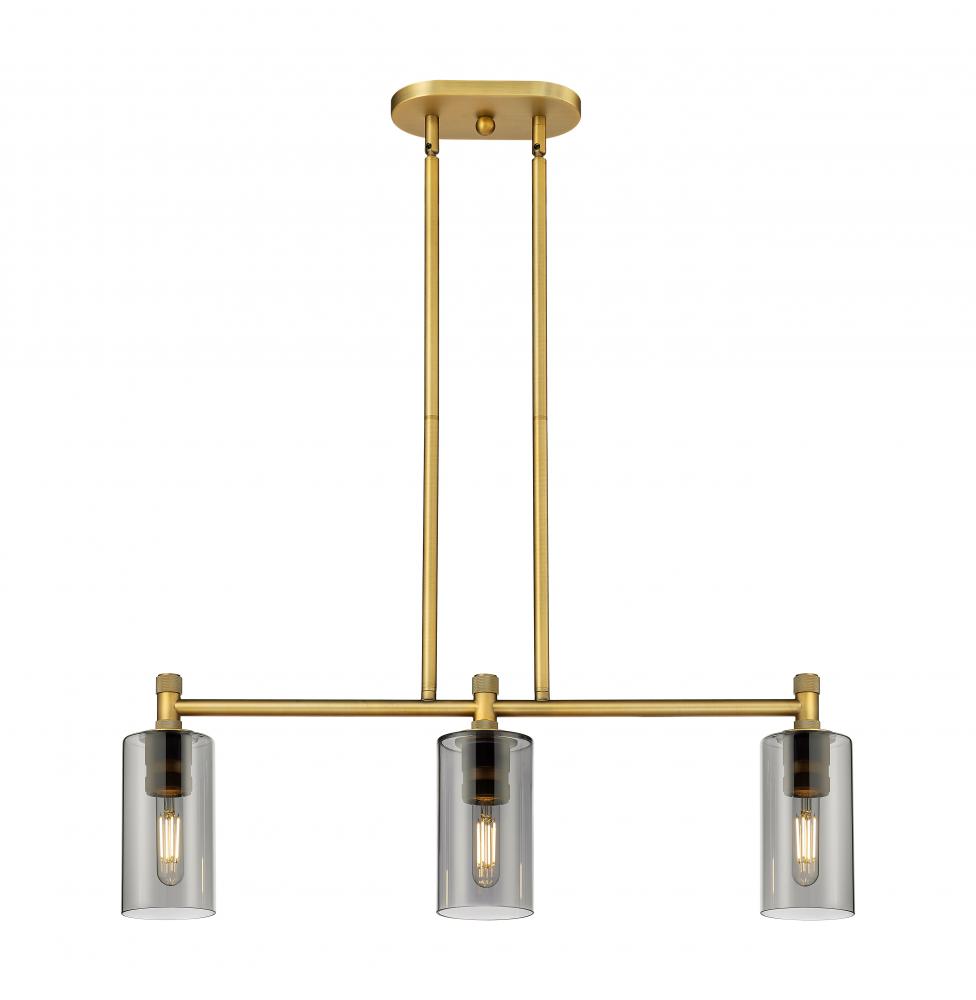 Crown Point - 3 Light - 31 inch - Brushed Brass - Island Light