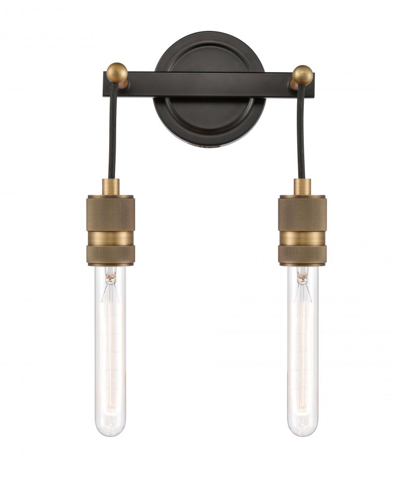 Ellis - 2 Light - 9 inch - Black Antique Brass - Bath Vanity Light