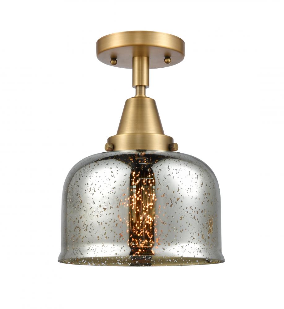 Bell - 1 Light - 8 inch - Brushed Brass - Flush Mount