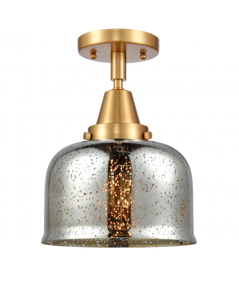 Bell - 1 Light - 8 inch - Satin Gold - Flush Mount