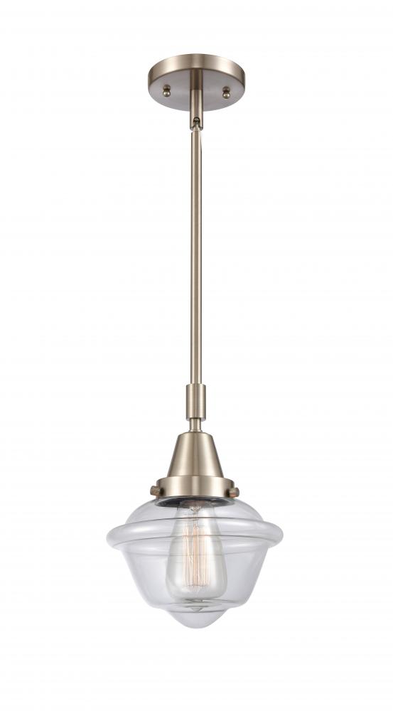 Oxford - 1 Light - 8 inch - Brushed Satin Nickel - Mini Pendant