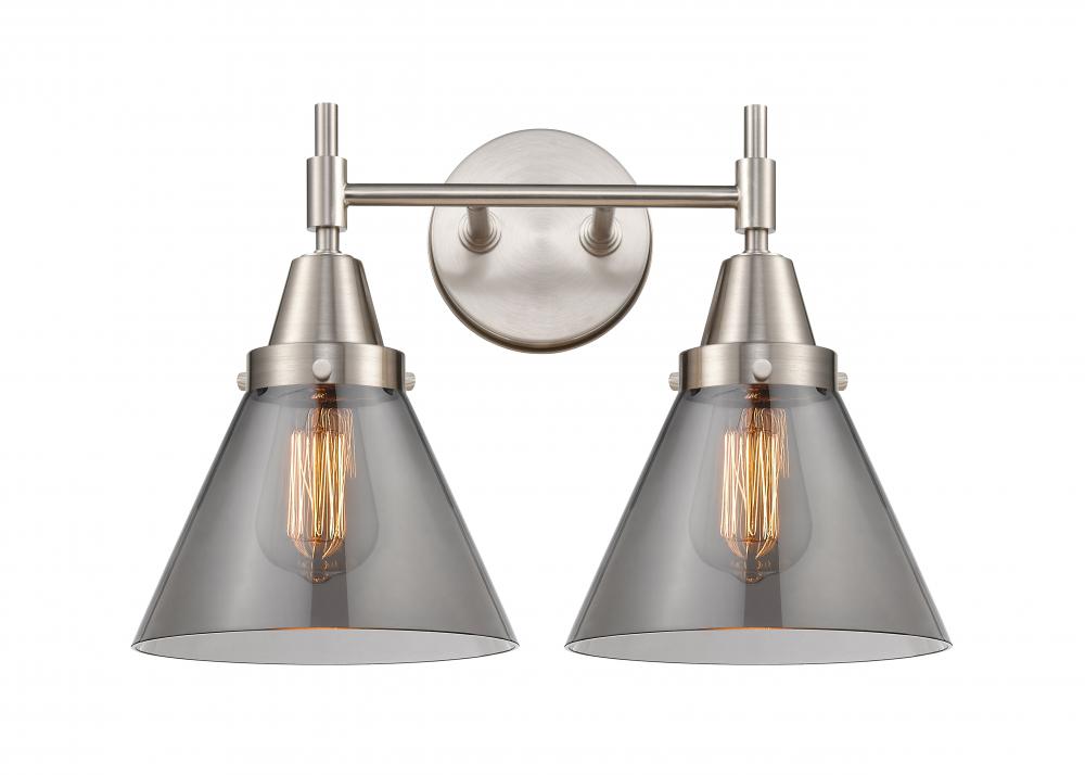 Cone - 2 Light - 17 inch - Satin Nickel - Bath Vanity Light