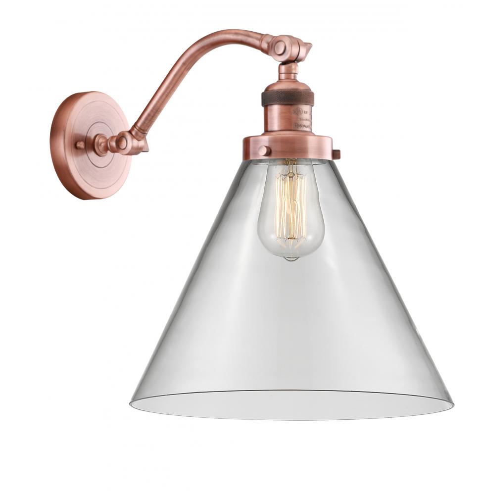 Cone - 1 Light - 12 inch - Antique Copper - Sconce