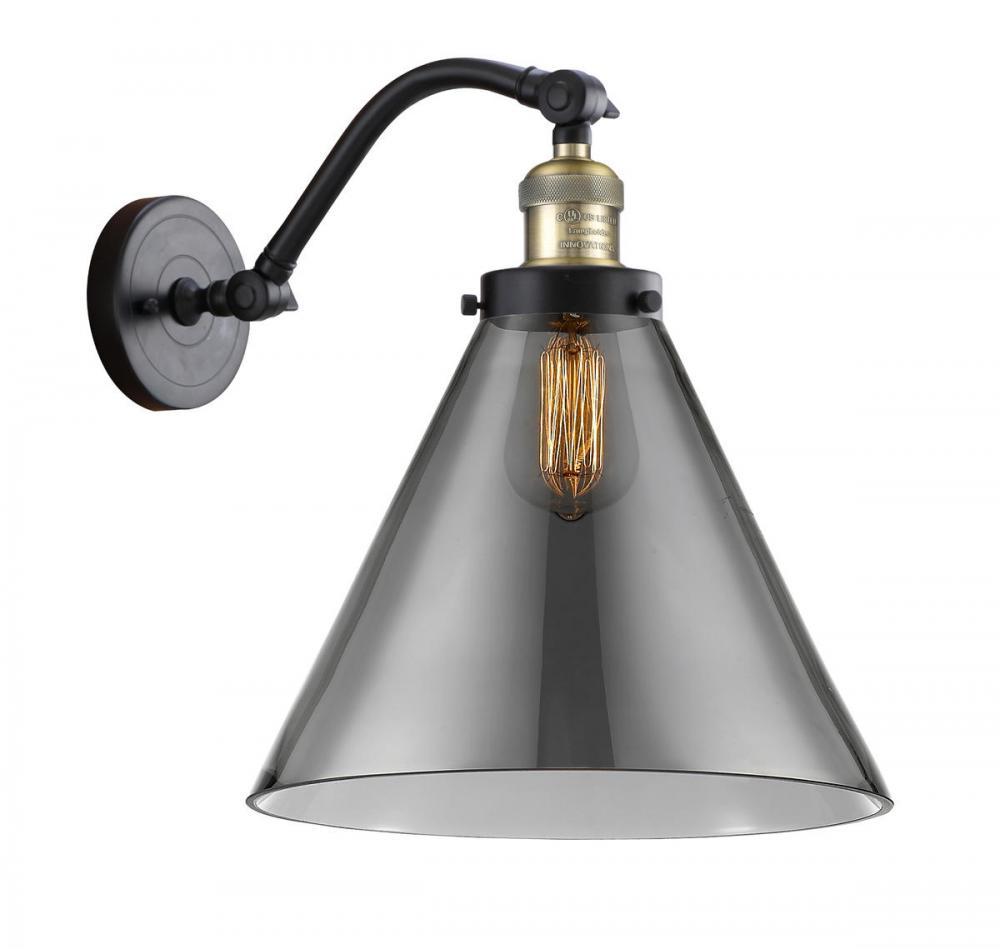 Cone - 1 Light - 12 inch - Black Antique Brass - Sconce