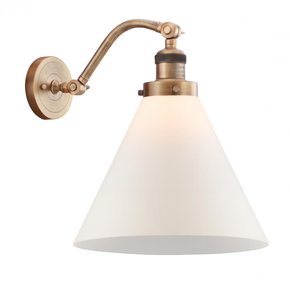 Cone - 1 Light - 12 inch - Brushed Brass - Sconce