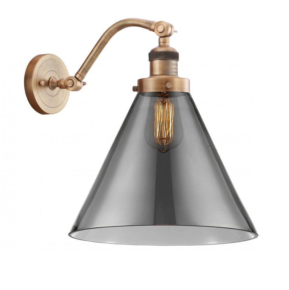 Cone - 1 Light - 12 inch - Brushed Brass - Sconce