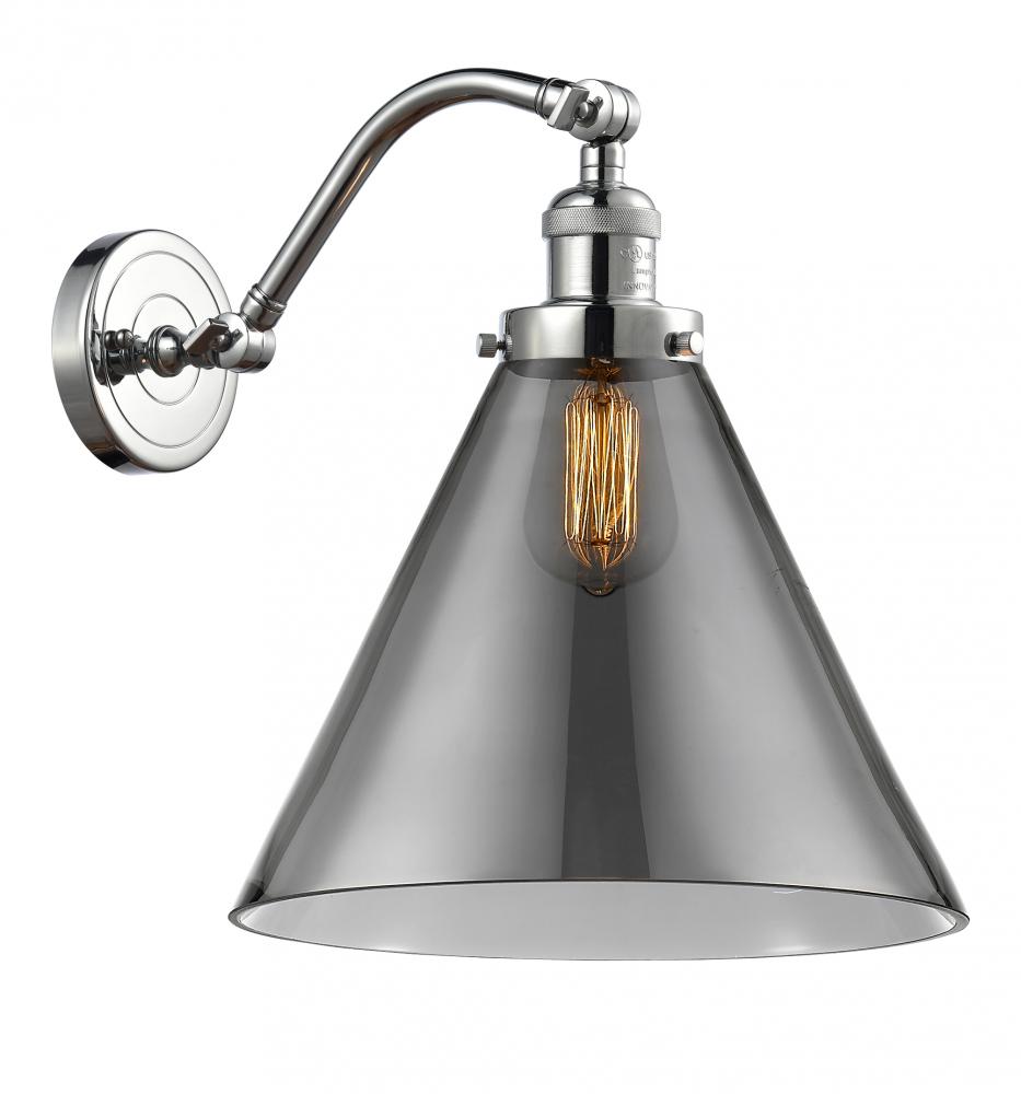 Cone - 1 Light - 12 inch - Polished Chrome - Sconce