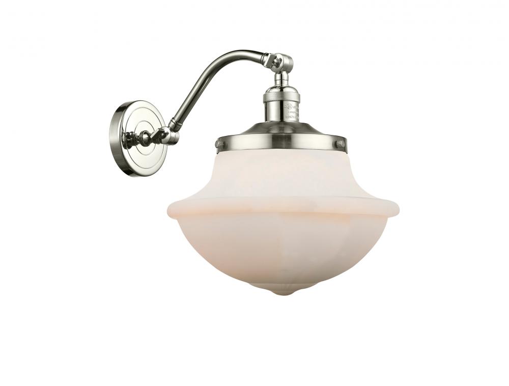 Oxford - 1 Light - 8 inch - Polished Nickel - Sconce