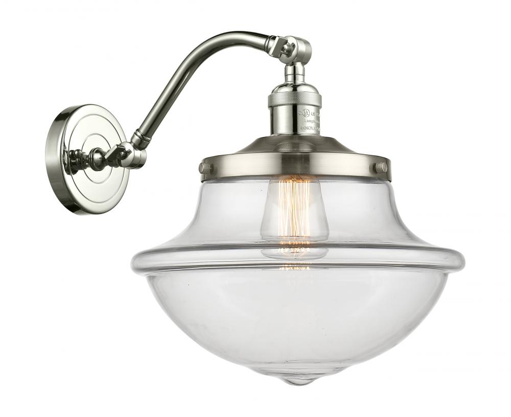 Oxford - 1 Light - 8 inch - Polished Nickel - Sconce