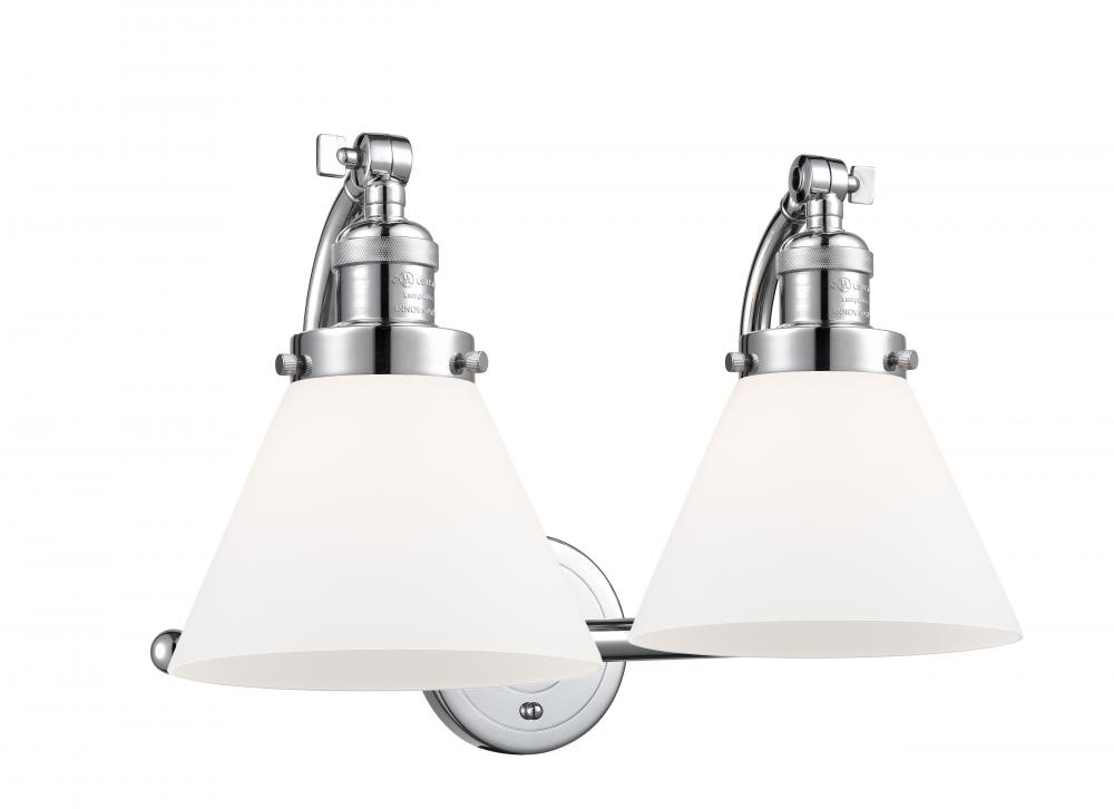 Cone - 2 Light - 18 inch - Polished Chrome - Bath Vanity Light