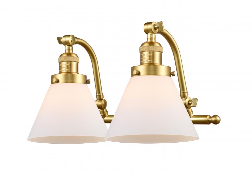 Cone - 2 Light - 18 inch - Satin Gold - Bath Vanity Light