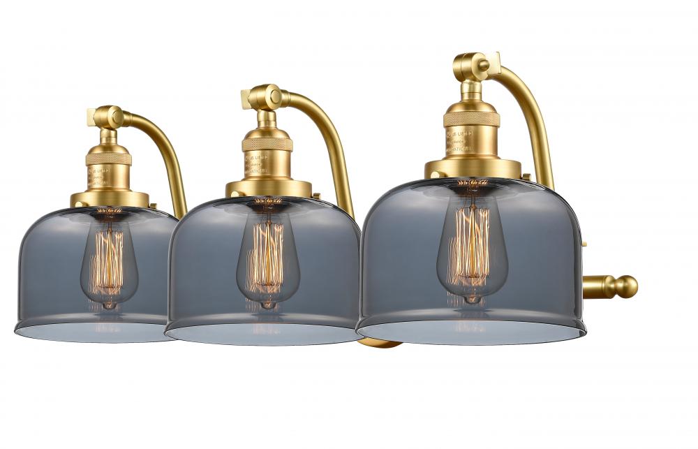 Bell - 3 Light - 28 inch - Satin Gold - Adjustable Bath Vanity Light