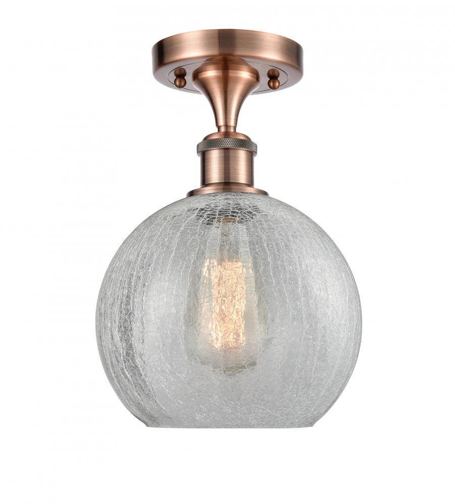 Athens - 1 Light - 8 inch - Antique Copper - Semi-Flush Mount