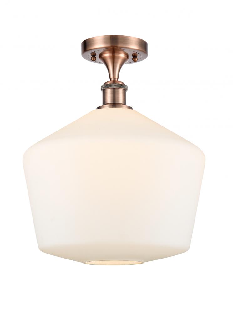 Cindyrella - 1 Light - 12 inch - Antique Copper - Semi-Flush Mount