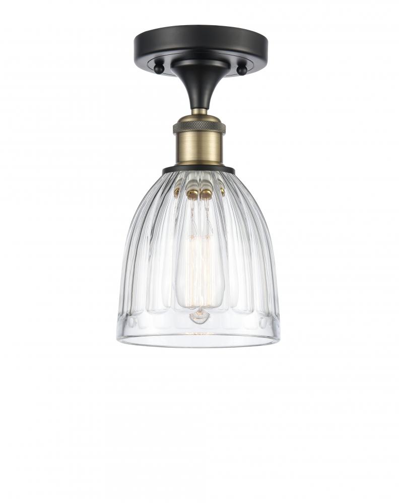 Brookfield - 1 Light - 6 inch - Black Antique Brass - Semi-Flush Mount