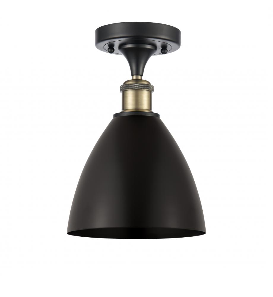 Bristol - 1 Light - 8 inch - Black Antique Brass - Semi-Flush Mount