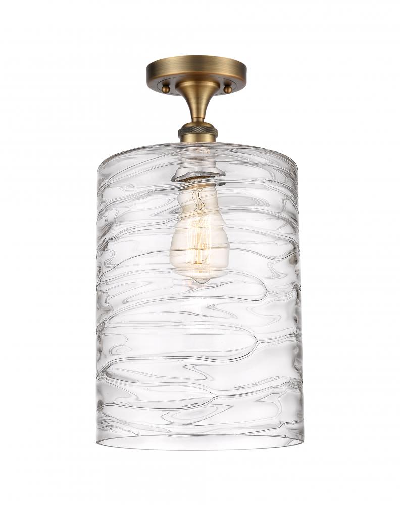 Cobbleskill - 1 Light - 9 inch - Brushed Brass - Semi-Flush Mount