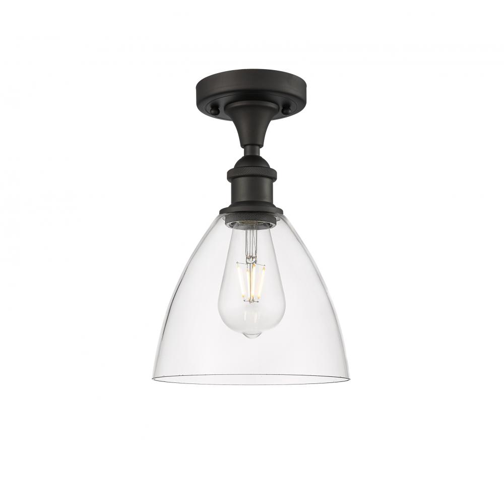 Bristol - 1 Light - 8 inch - Oil Rubbed Bronze - Semi-Flush Mount