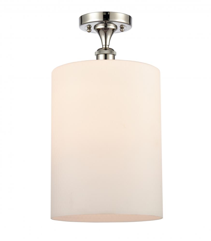 Cobbleskill - 1 Light - 9 inch - Polished Nickel - Semi-Flush Mount