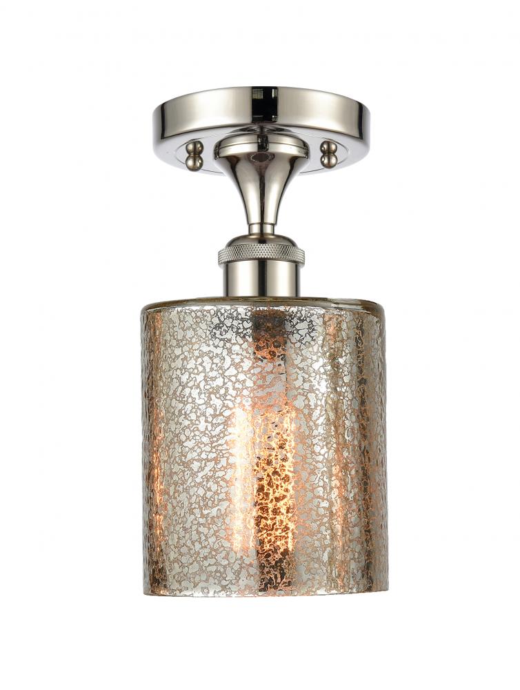 Cobbleskill - 1 Light - 5 inch - Polished Nickel - Semi-Flush Mount