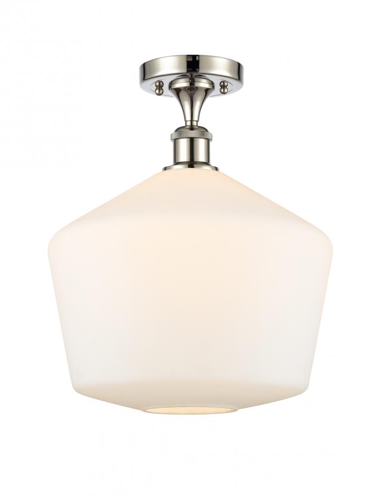 Cindyrella - 1 Light - 12 inch - Polished Nickel - Semi-Flush Mount