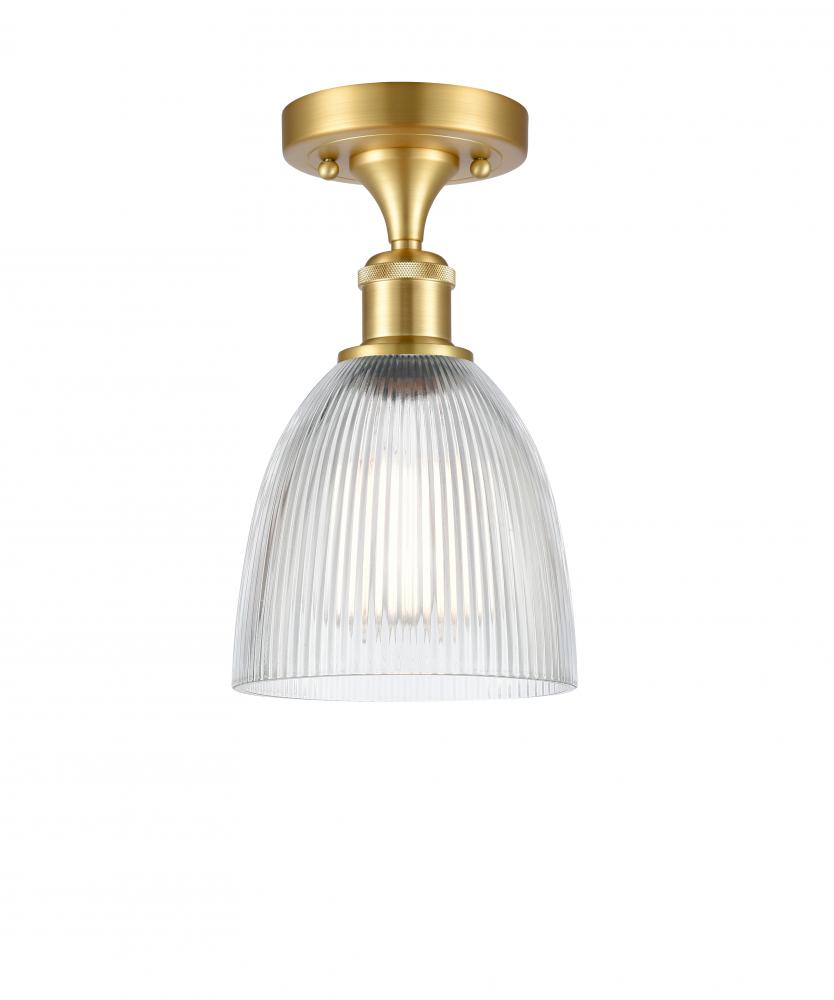 Castile - 1 Light - 6 inch - Satin Gold - Semi-Flush Mount