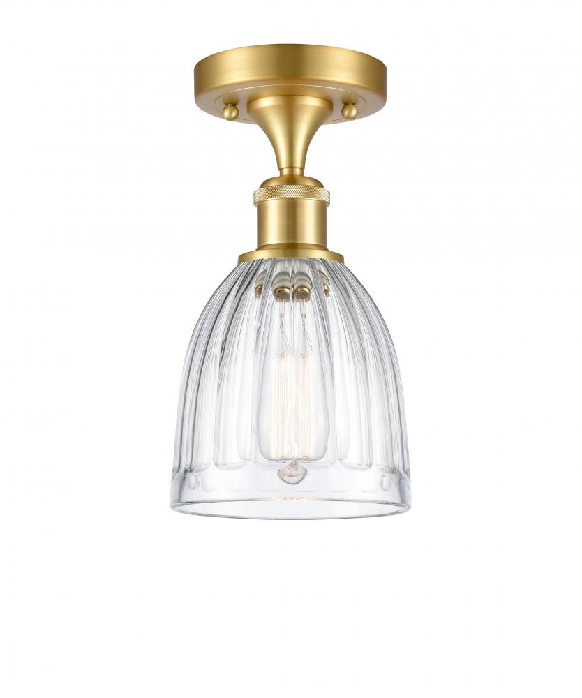 Brookfield - 1 Light - 6 inch - Satin Gold - Semi-Flush Mount